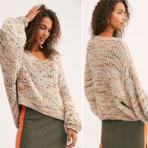 Free People Highland Oversized Sweater Neutral combo XSmall EUC $128